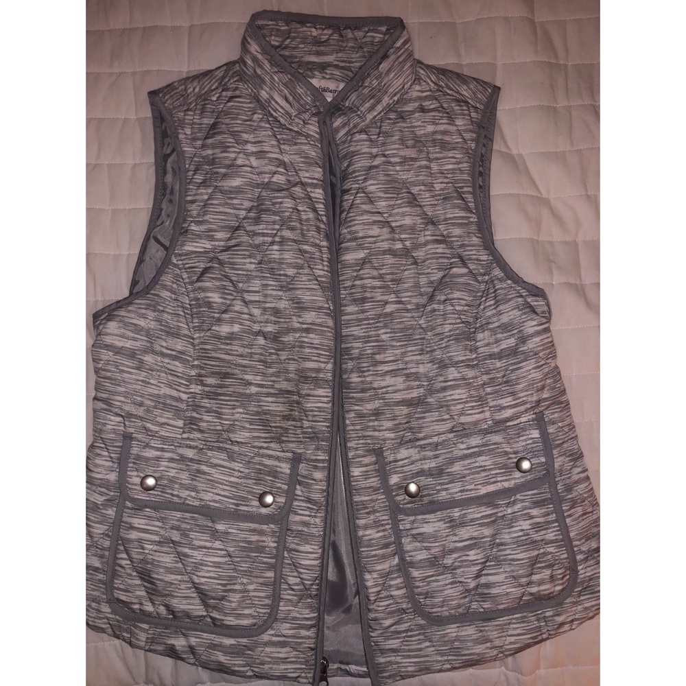 Grey and white vest